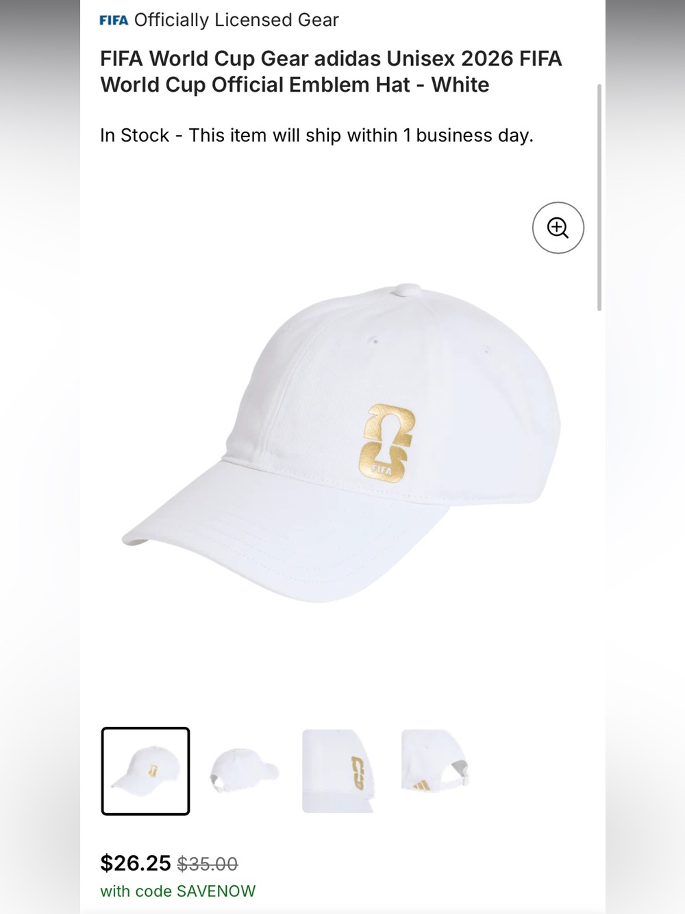 Adidas Adult 2026 FIFA World Cup Hat - OSFM - Unisex - 100% Cotton - NWT - Picture 12 of 13